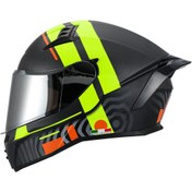 Resim Sway 869 STRIP BLACK YELLOW KASK 