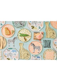 Resim Meri Meri - Cheetah Plates - Çita Tabak - 8'li 