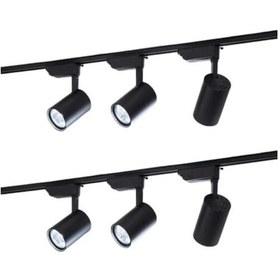 Resim Deparsistem 30 W Ray Spot Vitrin Mağaza Armatürü Siyah Kasa 6'lı Beyaz Işık 