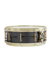 Resim Ludwig Lb416bt Black Beauty Trampet 5x14 Pirinç Tüp Lugs Lüks Görünüm 