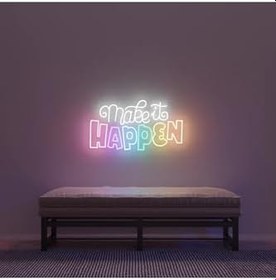 Resim dekoraven Make It Happen Neon Tabela Dekoratif, happenneon 