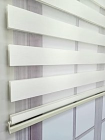 Resim BBB Düz Renk Stor Zebra Perde Sert Plastik Kasalı 120x200 Ekru 