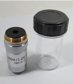 Resim 100x Mikroskop Objektifi 100x / 1.25 160/0.17 Özel Kabında 