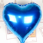 Resim Nessiworld Kalp Uçan Balon Folyo Mavi 80 cm 32 inç 