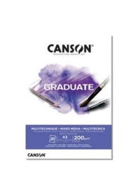 Resim Canson Graduate Mixed Media White Çizim Defteri 200G 20 Yaprak A3 