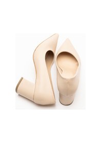 Resim Sister İn Love Charlotte Klasik Kalın Topuk Kadın Stiletto Bej 