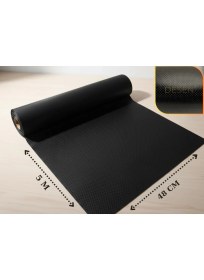 Resim 48 cm x 5 Metre Siyah Kabartma Nokta Desenli Çekmece İçi Kaydırmaz Halı , Raf örtüsü 