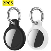 Resim Xuweiwei Siyah Beyaz Su Geçirmez Airtag Uyumlu Kılıfı, Tam Koruma Anahtarlık Kabı, Yumuşak Pet Tasması 