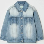 Resim Sela Oversize Aplikasyonlu Kot Ceket 365978636 Açık Mavi 