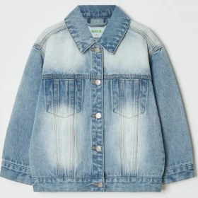 Resim Sela Oversize Aplikasyonlu Kot Ceket 365978636 Açık Mavi 