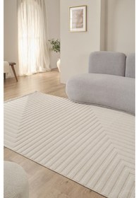 Resim Kaşmir Halı İskandinav Rune White Salon Mutfak Halısı Yolluk Krem 