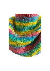 Resim El Örgüsü Çok Renkli Boyunluk Çok Renkli 