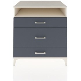 Resim Kronos Şifonyer Tek Raflı 3 Çekmeceli 88x59x96 Aytaşı-antrasit Aytaşı 