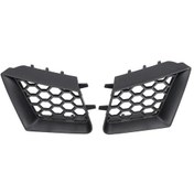 Resim Seat Ibiza 2002-2009 İçin Ön Tampon Üst Izgarası, Mat Siyah, 2 Parça Set. 