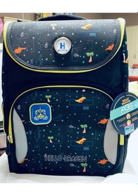 Resim Hello Dragon 2025 Model Yeni Seri Okul Çantası Model 16 Siyah Cn0040 Ags Sistem Süspansiyonlu Ağırlık Hissettirmeyen Çanta Desenli 