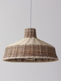 Resim Merve 34x22 Cm. Krem &açık Kahverengi Rattan Sarkıt Lamba Doğal 