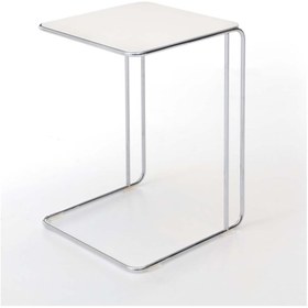 Resim NURUS To Notebook Beyaz Krom Yan Sehpa 