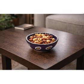 Resim Nazar Boncuklu Seramik Çerezlik Kase 12 Cm El Yapımı Dekoratif Zeytin Ve Çerez Kasesi Kahvaltılık Sunumluk çok renkli 