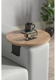 Resim Yan Sehpa Ayarlanabilir Tepsi Dekoratif Tepsi Ceviz 2 Adet 