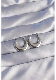 Resim 316l Çelik Gümüş Renk Oval Ayna Model Küpe - Tj-bkp9039 Çok Renkli 