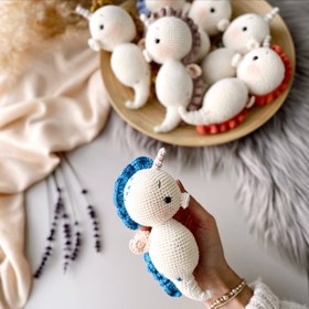 Resim Amigurumi Denizatı Oyuncak - Mavi 