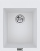 Resim Polex Cristalüx Granit Evye P-05 Beyaz Tezgah Altı Ve Tezgah Üstü Kare Mutfak Evyesi 41x51 CM 