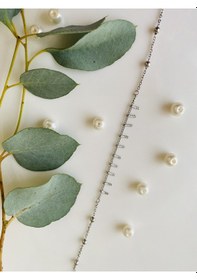 Resim Fynbos Paslanmaz Çelik Gümüş Toplu Zincir Halhal 