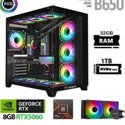 Resim XASER Lexus X610 Ryzen 5 8400f 32gb Ddr5 Ram 1tb M.2 Nvme Ssd 8gb Rtx5060 Sıvı Soğutmalı Oyun Bilgisayarı 