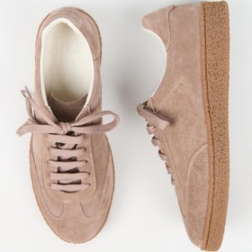 Resim Krahe Palminteri Erkek Hakiki Deri Bağcıklı Vizon Sneakers 