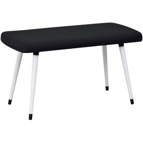 Resim VİLİNZE Eames Ahşap Ayak Deri Mutfak Masası Bankı 