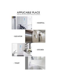 Resim Supermarket1 Sensörlü 180ml Alkollü Dezenfektan Dispanseri - Otomatik Beyaz Beyaz 