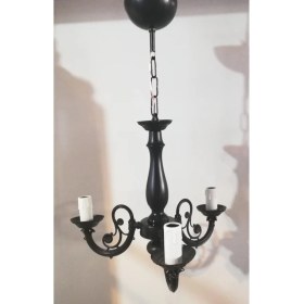 Resim Teknotrust Siyah 3 Lü Salon Oturma Odası Yatak Odası Avizesi E 14 Duy 