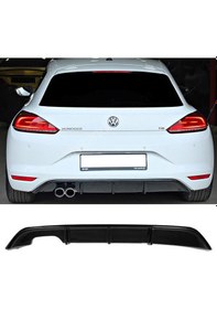 Resim Vw Scirocco Mk1.5 Difüzör Parlak Siyah Sol Çiftli 2014 2015 2016 2017 Arka-bodykit-ek-karlık 