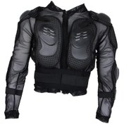 Resim Suntek Siyah Motosiklet Yarışı Kayak Tüm Vücut Koruma Zırh 