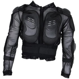 Resim Suntek Siyah Motosiklet Yarışı Kayak Tüm Vücut Koruma Zırh 