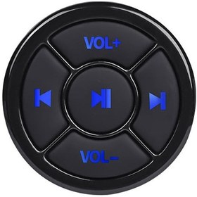 Resim Dianziye Siyah Silikon Bluetooth Medya Tuşu - Android/ios Uyumlu Müzik Kontrolü Ve Önbellek Fotoğraf Çekici Cr2025 Pil Dahil 