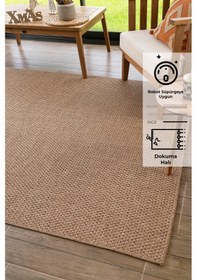 Resim Konfor Halı Rusticana 3101 Naturel Modern Örme Kilim Jüt Halı 
