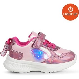 Resim Buckhead 3041 Kız Çocuk Renkli Işıklı Cırtlı Spor Ayakkabı Pembe 