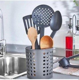 Resim Silindir Kaşıklık Tezgah Üstü Servis Standı Dik Kaşıklık Düzenleyici Diğer 