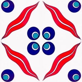 Resim Kütahya Hedef Çini AC07 20 x 20 Dekoratif Çini 