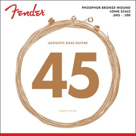 Resim Fender 8060 Phosphor Bronze Akustik Bas Gitar Teli (45-100) 