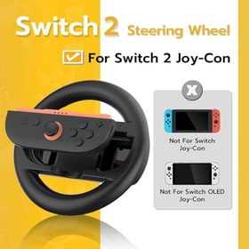 Resim Tolesum Joy-Con-direksiyon çifti, NSwitch 2 model Joy-Cons, Racing Wheel Controller Accessories for Mario Kart World, Switch 2 Joy Con Controller için direksiyon kolu 