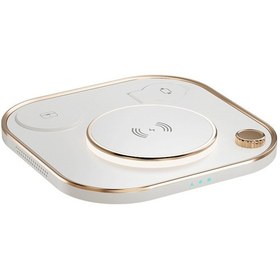 Resim Butu X3 15w Cep Telefonları, Saatler Ve Kulaklıklar İçin Hızlı Şarjlı 3'ü 1 Arada Kablosuz Şarj Cihazı Beyaz 