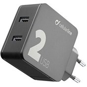Resim Cellular Line Multipower 2 24W 2 Çıkışlı Hızlı Seyahat Şarjı ACHUSB224WK 