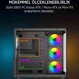 Resim James Donkey Stark S800 4X Argb 650W Gaming Boş Bilgisayar Kasası 