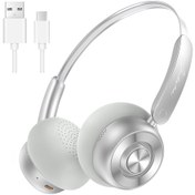 Resim Yunboo Onıkuma Gt820 Kablosuz Kulaklık: Hafif, Gürültü Önleyici, 32mm Sürücü, 65 Saat Pil Ömrü, Bluetooth 5.4, Gümüş Renk 