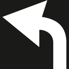 Resim Otopark Boyama Şablonu Sol Ok Alüminyum 100x100cm 