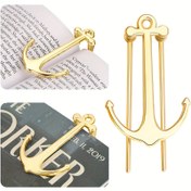 Resim 1 Şık Altın Metal Kitap Ayracı - Detaylı Filigran Sanatıyla Çapa Şeklinde Tasarım, Dayanıklı Yüksek Kaliteli Metal, Sayfaları Rahat Açmak İçin Pürüzsüz Yüzey - Mezunlar için Mükemmel Hediye, Kitap Severler & Profesyoneller için Ofis Aksesuarı, Sanatsal Kitap Ayracı, Pürüzsüz Bitiş, Okuma Arkadaşı, Premium İşçilik, Şık Kitap Ayracı 