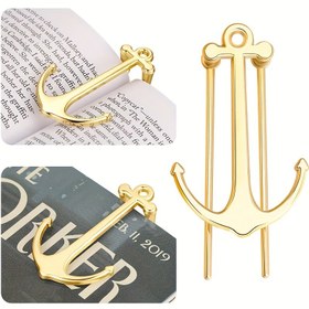 Resim 1 Şık Altın Metal Kitap Ayracı - Detaylı Filigran Sanatıyla Çapa Şeklinde Tasarım, Dayanıklı Yüksek Kaliteli Metal, Sayfaları Rahat Açmak İçin Pürüzsüz Yüzey - Mezunlar için Mükemmel Hediye, Kitap Severler & Profesyoneller için Ofis Aksesuarı, Sanatsal Kitap Ayracı, Pürüzsüz Bitiş, Okuma Arkadaşı, Premium İşçilik, Şık Kitap Ayracı 