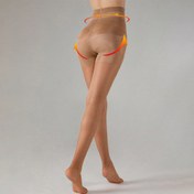 Resim Karın Kontrollü ve Kalça Kaldıran Yüksek Bel Body Shaper Tayt - İnce Kesim Yoga Pantolonu, Yarı Şeffaf Geometrik Desenli, Yüksek Esneklik İlkbahar Yaz Sonbahar İçin, Elde Yıkama/Kuru Temizleme, Gençler İçin 